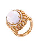 Кольцо Moraglione из жёлтого золота 750 пробы с бриллиантами и опалом