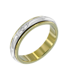 Кольцо из жёлтого и белого золота 585 пробы с бриллиантом