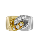 Кольцо Pomellato из белого и желтого золота 750 пробы с бриллиантами