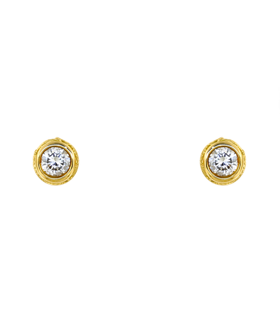 Серьги Carrera y Carrera из жёлтого золота 750 пробы с бриллиантами 