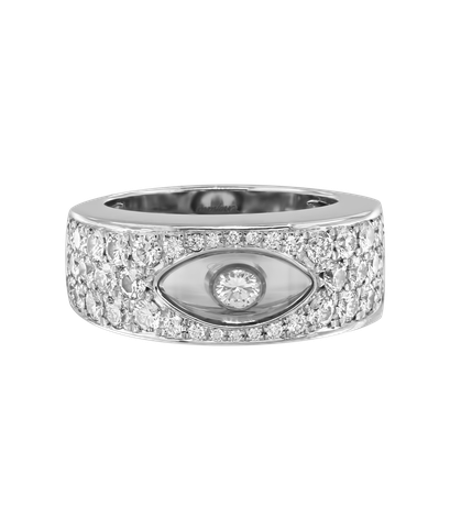 Кольцо Chopard Happy Diamonds из белого золота 750 пробы с бриллиантами 
