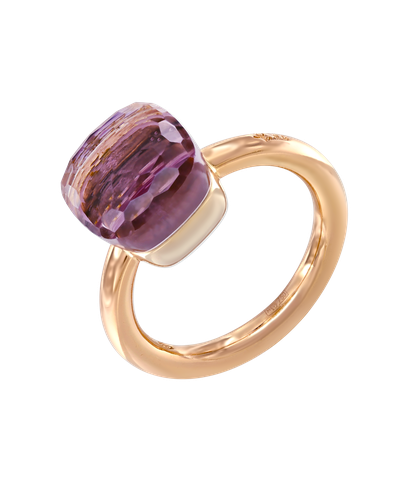Кольцо Pomellato из розового золота 750 пробы с  аметистом
