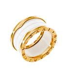 Кольцо Bvlgari B.zero1 из розового золота 750 пробы и керамики