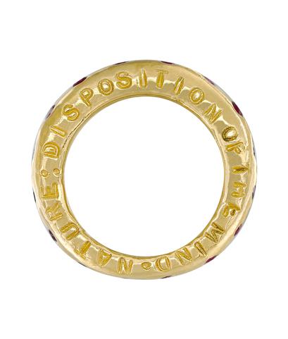 Кольцо Aurora Lopez Mejia из желтого золота 750 пробы с рубинами