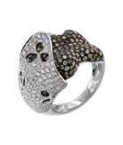 Кольцо из белого золота 585 пробы с бриллиантами