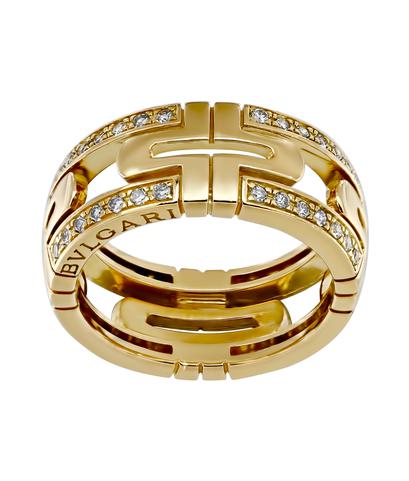 Кольцо Bvlgari Parentesi из желтого золота 750 пробы с бриллиантами 
