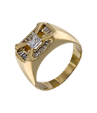 Кольцо из жёлтого золота 500 пробы с бриллиантами
