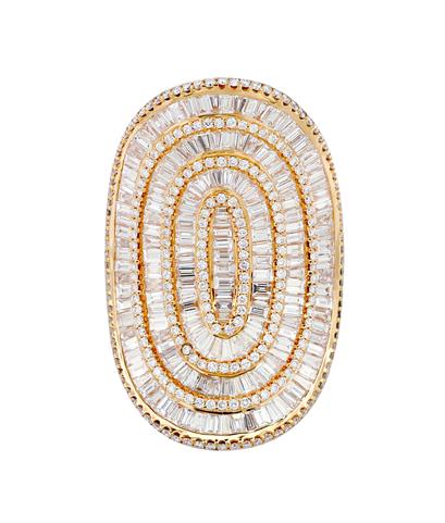 Кольцо из розового золота 750 пробы с бриллиантами 