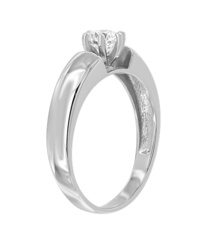 Кольцо из белого золота 585 пробы с бриллиантом 0,50 ct 