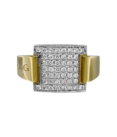 Кольцо Casa Gi из жёлтого и белого золота 750 пробы с бриллиантами 