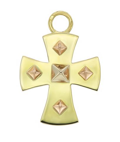 Кулон крест из желтого золота 750 пробы
