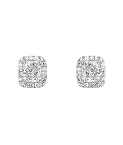 Серьги из белого золота 750 пробы с бриллиантами 