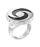 Кольцо Bvlgari Optical из белого золота 750 пробы с ониксом