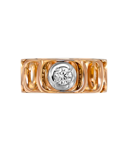 Кольцо Damiani из розового золота 750 пробы с бриллиантом 