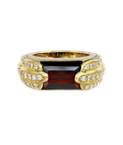 Кольцо Audemars Piguet из желтого золота 750 пробы с гранатом и бриллиантами
