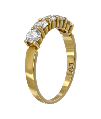 Кольцо из жёлтого золота 585 пробы с бриллиантами
