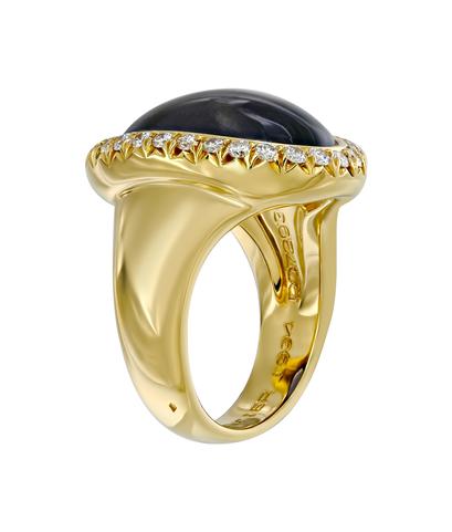 Кольцо Cartier из желтого золота 750 пробы с иолитом и бриллиантами