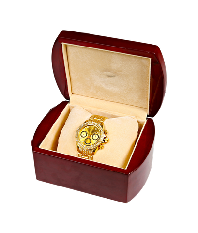 Часы из золота 750 пробы с бриллиантами в стиле "Rolex"