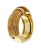 Кольцо Roberto Coin из розового золота 750 пробы с бриллиантом и тигровым глазом