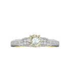 Кольцо из жёлтого и белого золота 585 пробы с бриллиантами