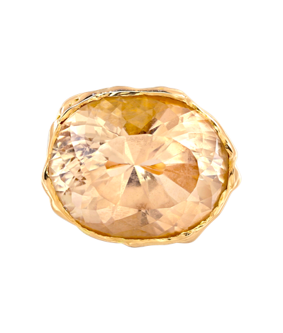 Кольцо Les Millionnaires из желтого золота 750 пробы с кварцем