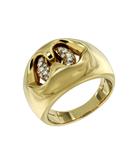 Кольцо Bvlgari из желтого золота 750 пробы с бриллиантами