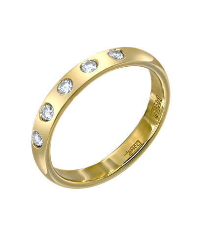Кольцо из жёлтого золота 585 пробы с бриллиантами 