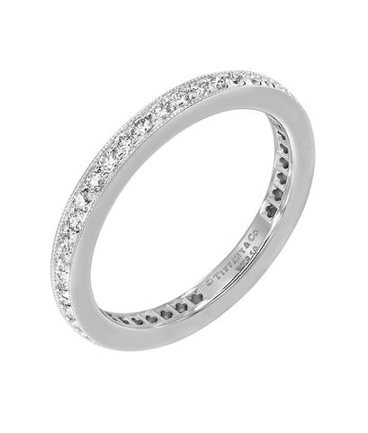 Кольцо Tiffany из платины 950 пробы с бриллиантами 