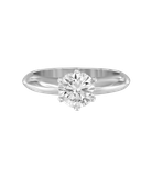 Кольцо из белого золота 750 пробы с муассанитом