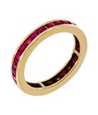 Кольцо из красного золота 585 пробы с рубинами