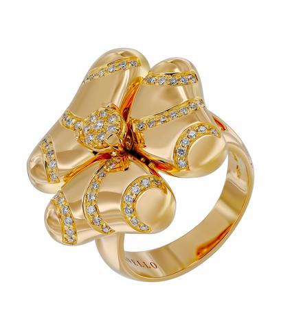 Кольцо Gavello из розового золота 750 пробы с бриллиантами