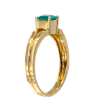 Кольцо из желтого золота 750 пробы с изумрудом