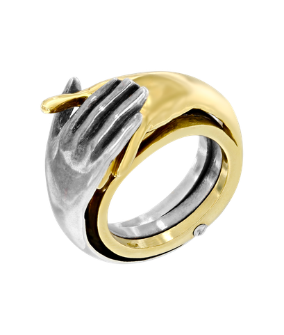 Кольцо Delfina Delettrez из жёлтого золота 750 пробы и серебра 925 пробы