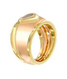 Кольцо Chopard из розового и жёлтого золота 750 пробы с бриллиантами 