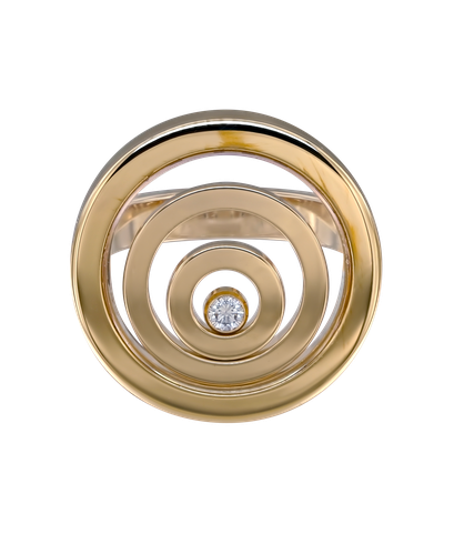 Кольцо Chopard Happy Spirit из жёлтого золота 750 пробы с бриллиантом
