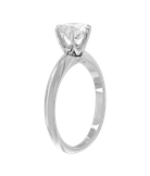 Кольцо из белого золота 585 пробы с муассанитом