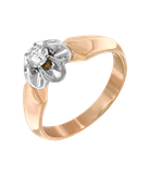 Кольцо из красного золота 585 пробы с бриллиантом 