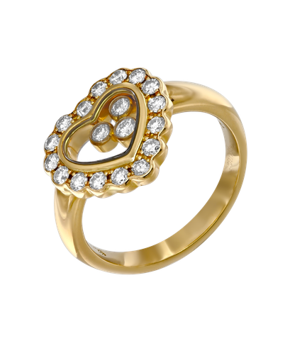 Кольцо Chopard Happy Diamonds из желтого золота 750 пробы с бриллиантами