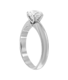 Кольцо из белого золота 750 пробы с бриллиантом 1,06 ct