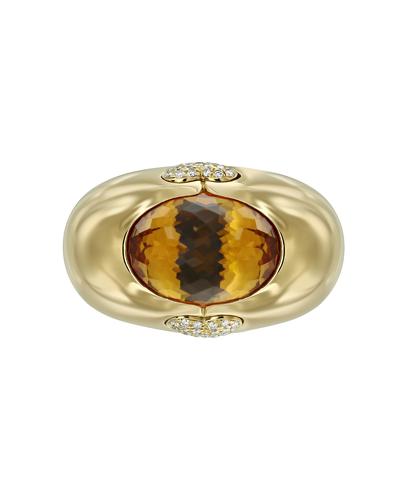 Кольцо Chopard Rainbow из желтого золота 750 пробы с цитрином и бриллиантами