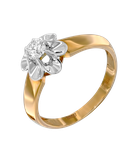 Кольцо из жёлтого золота 585 пробы с бриллиантом 