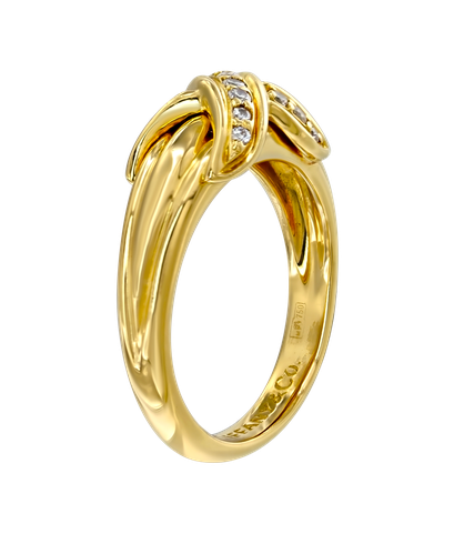Кольцо Tiffany из желтого золота 750 пробы с бриллиантами