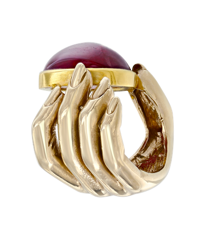 Кольцо Delfina Delettrez из жёлтого  и розового золота 750 пробы с рубином