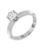 Кольцо из белого золота 750 пробы с бриллиантом 1,01 ct