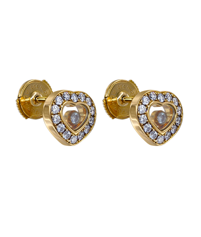 Серьги Chopard Happy Diamonds из жёлтого золота 750 пробы с бриллиантами