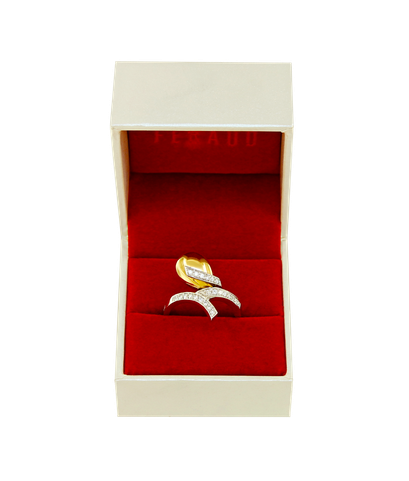 Кольцо Feraud из белого и жёлтого золота 750 пробы с бриллиантами
