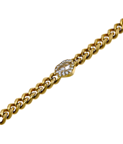 Браслет Chopard Happy Diamonds из жёлтого золота 750 пробы с бриллиантами 