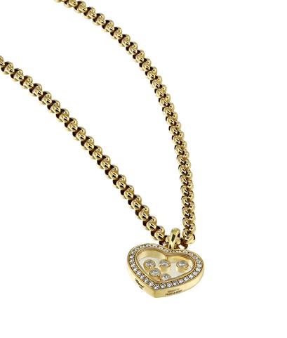 Колье на цепи Chopard Happy Diamonds Necklace из желтого золота 750 пробы с бриллиантами