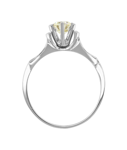 Кольцо из белого золота 585 пробы с бриллиантом 