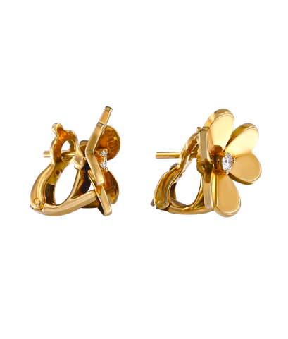 Cерьги Van Cleef & Arpels Frivole из желтого золота 750 пробы с бриллиантами